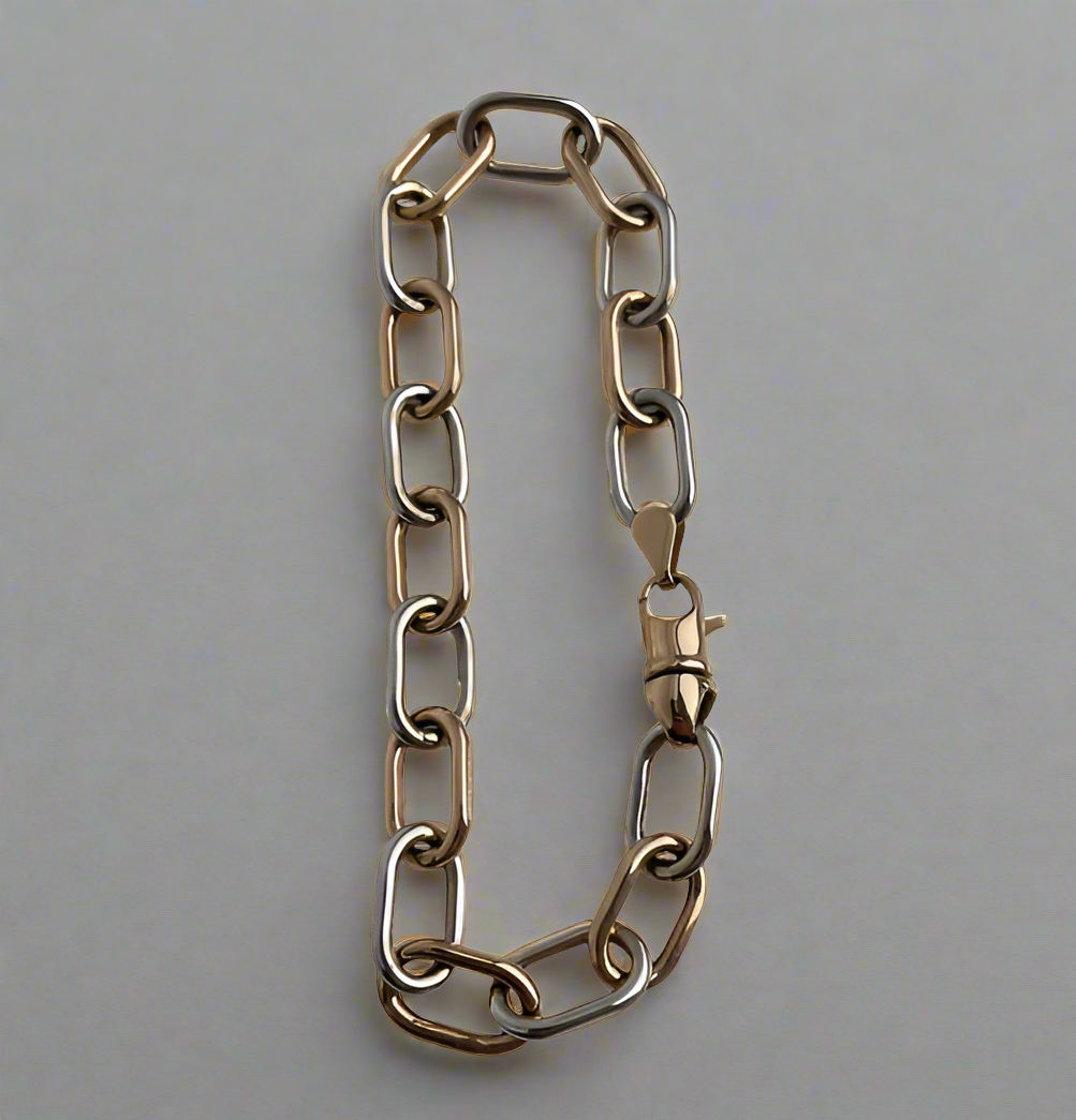 Gold Bracelet -  Mix White & Rose