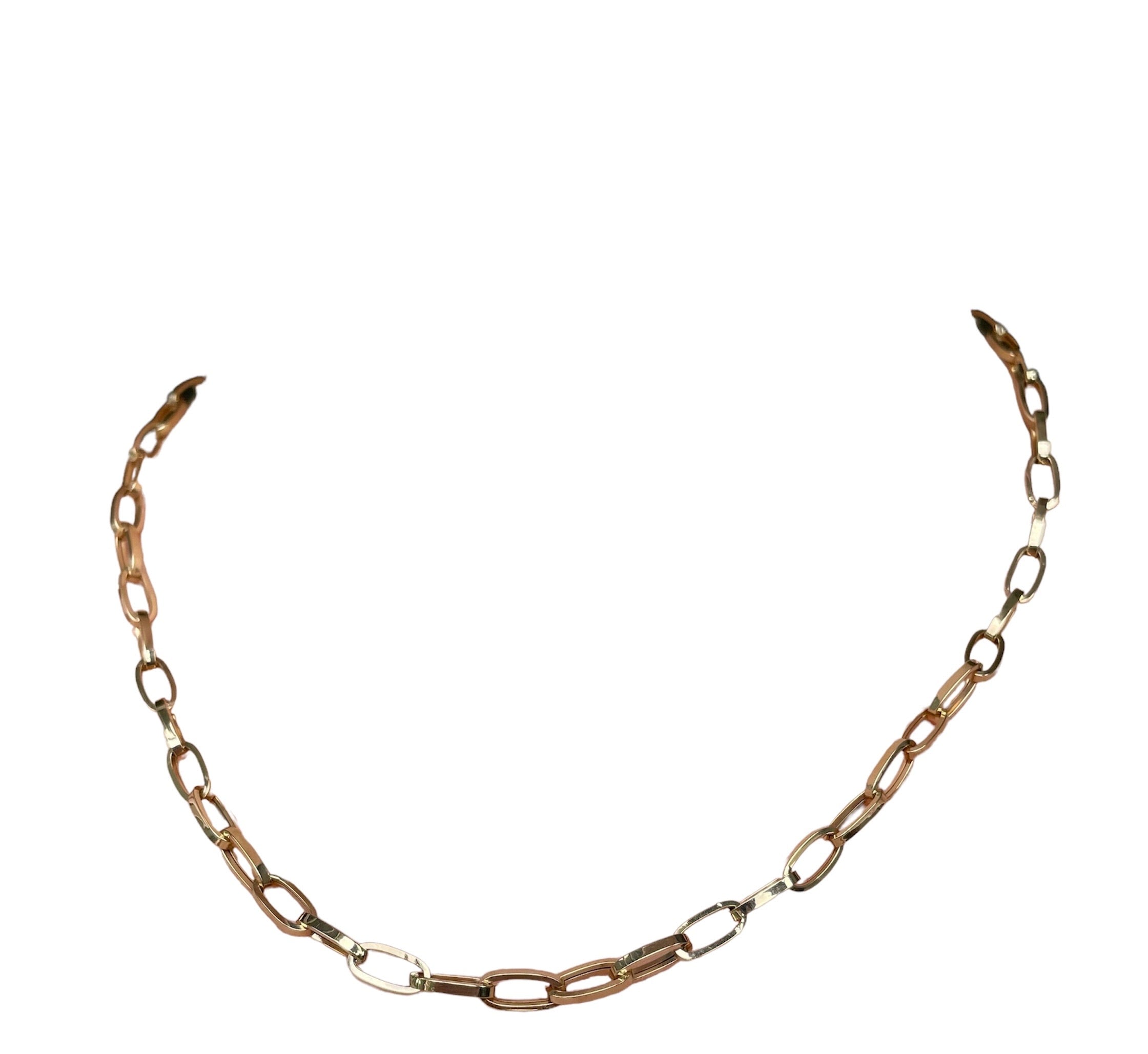 Gold Nacklace - Ellipse Link Chain