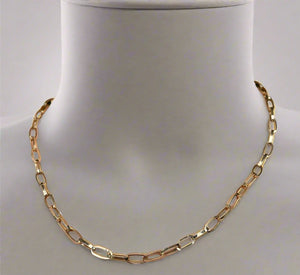 Gold Nacklace - Ellipse Link Chain