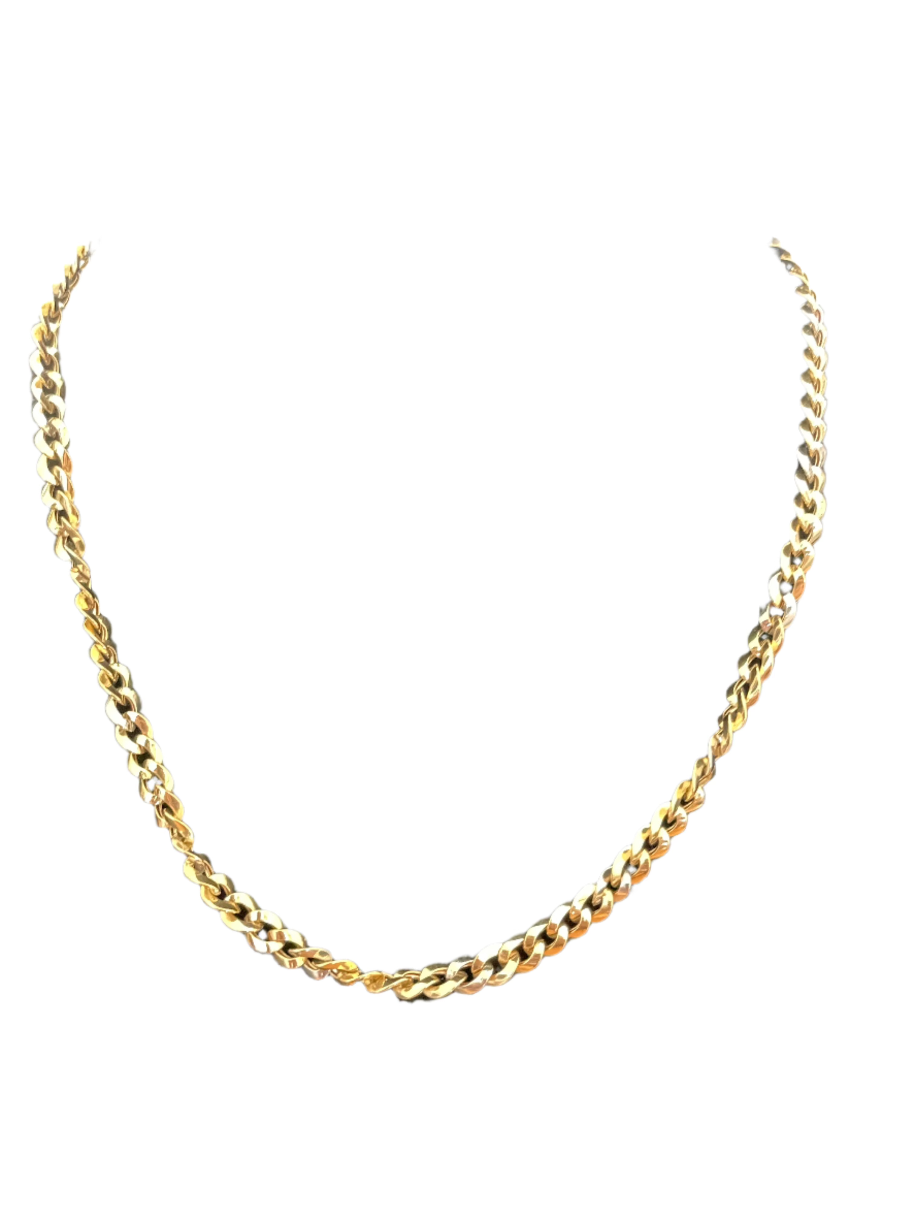 Mixed Gold & White Gold Nacklace - Chain (0.6cm)
