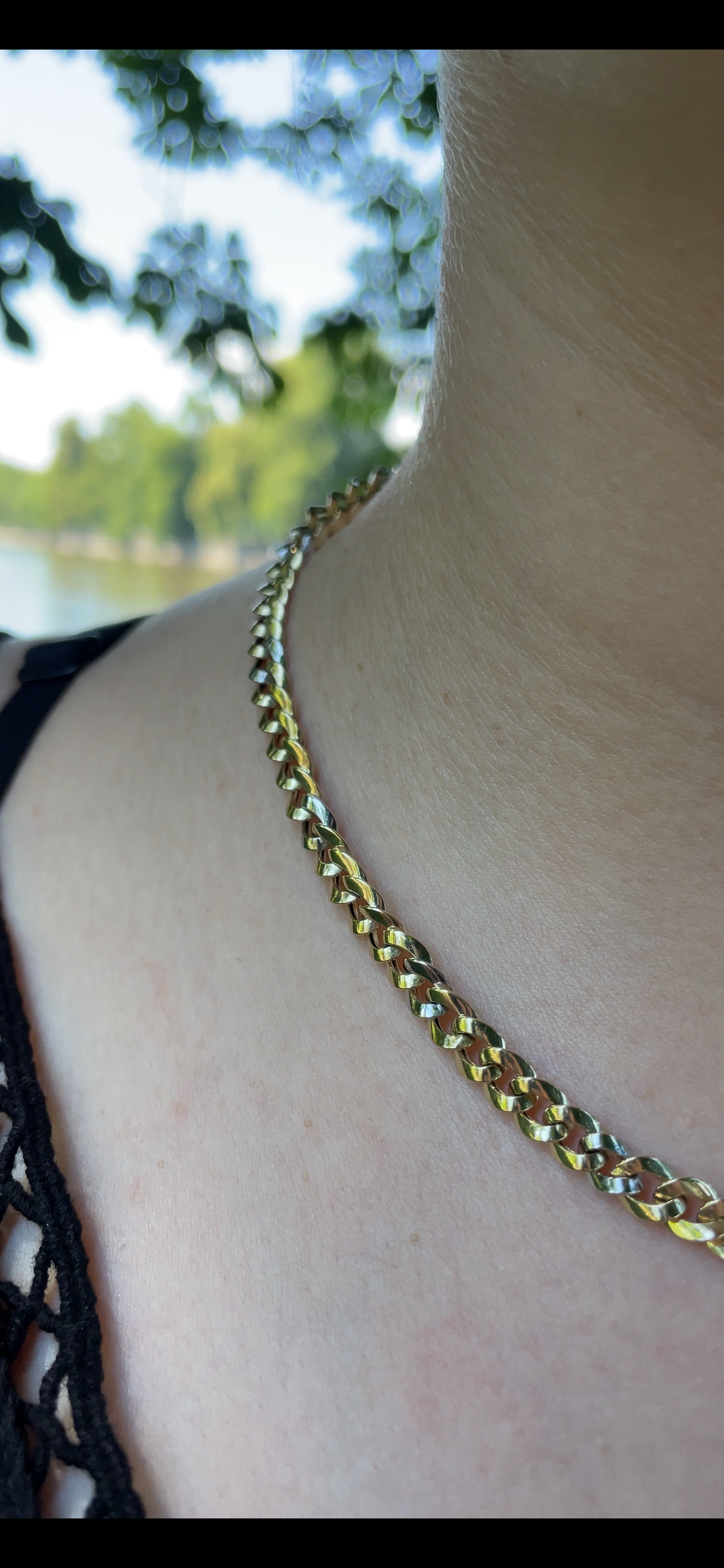 Mixed Gold & White Gold Nacklace - Chain (0.6cm)