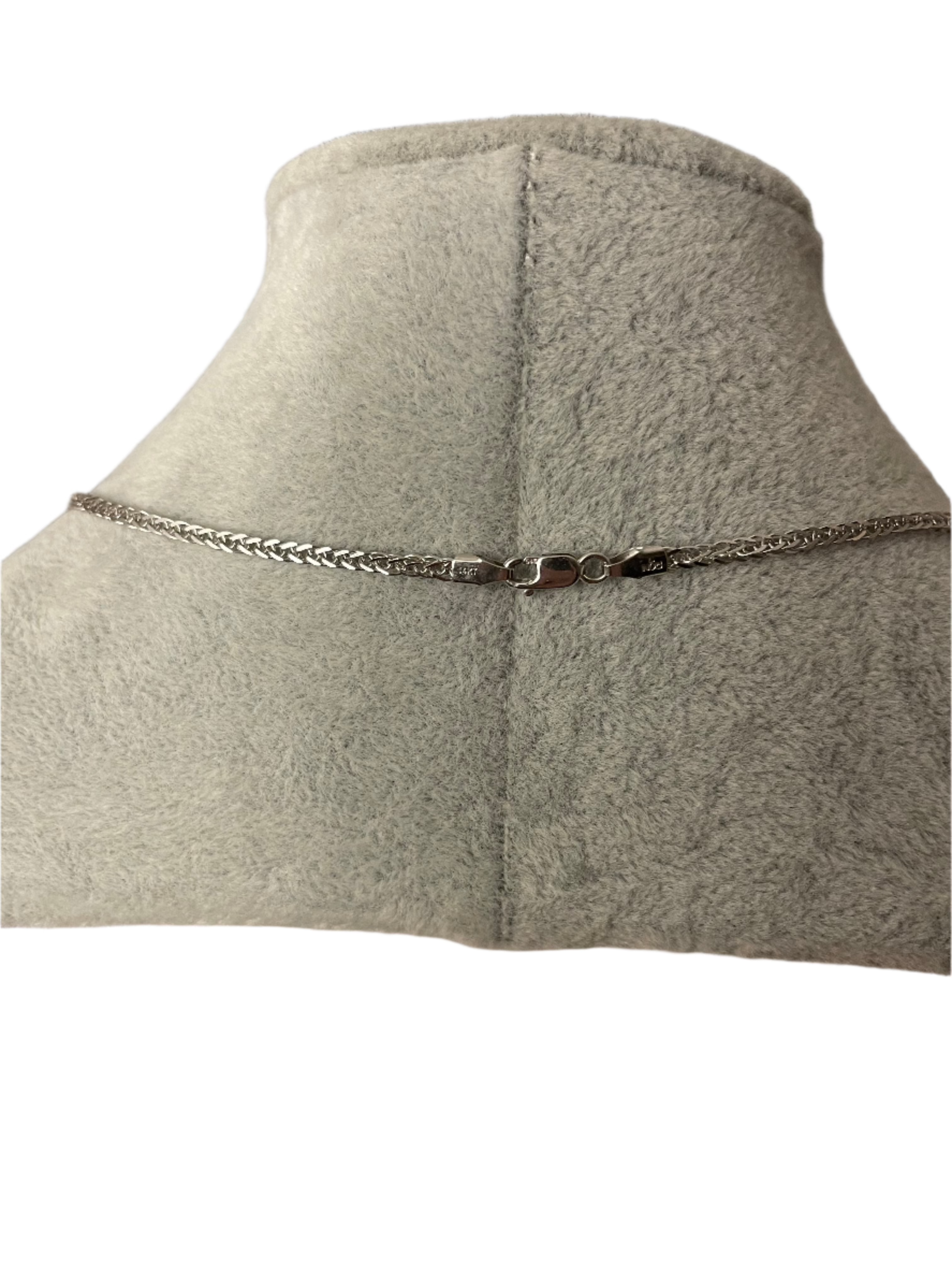 14K White Gold Chain Nacklace - Thin & Long