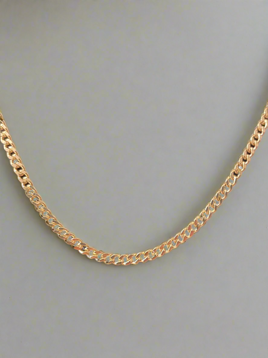 Gold Nacklace - Curb Chain