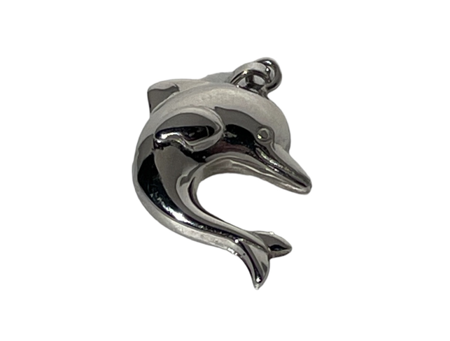 White Gold Dolphin - Pendant